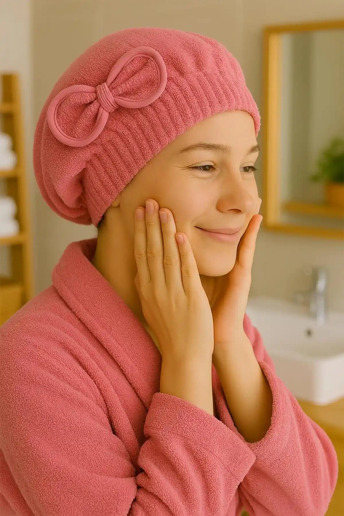 Ender Home CottonVerse Saç Kurulama Bonesi: Yüksek Emicilik ve Şık Tasarım Özelliği