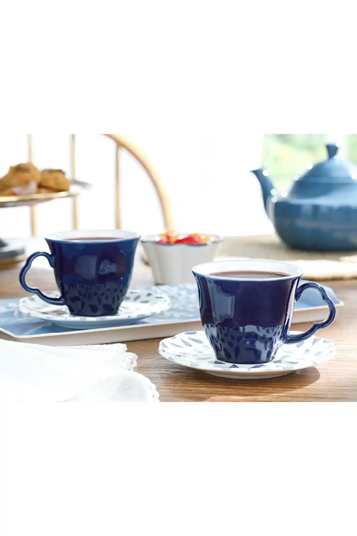 English Home Clover Leaf Porselen Çay Fincanı Takımı 2 Kişilik Şık ve Dayanıklı Tasarım