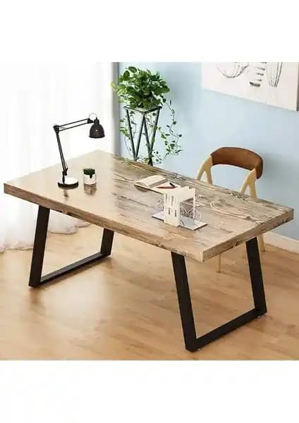 Enjoy Life Masif Ahşap Doğal Çalışma Masası Estetik ve Dayanıklılık Sunar