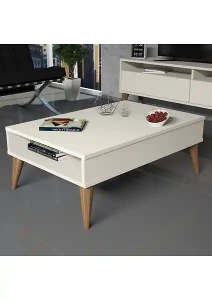 Evdo Best Krem Orta Sehpa Modern Tasarım ve Dayanıklılık Özellikleriyle