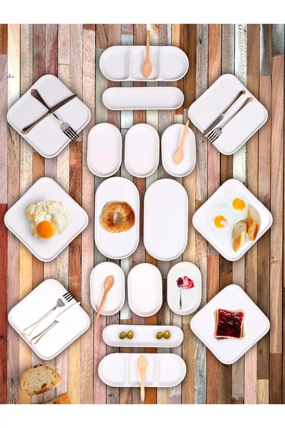 EvimSepette Meda Serisi 18 Parça Modern Kahvaltı ve Yemek Takımı Detayları