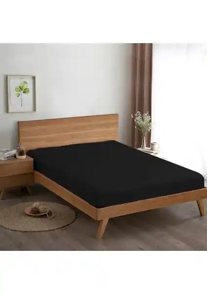 Evmisya Tek Kişilik Siyah Çarşaf: Modern ve Şık Pamuklu Yatak Örtüsü Önerisi