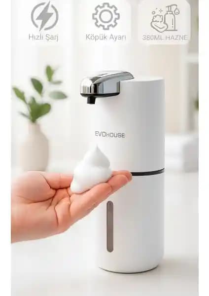 Evo House Otomatik Sensörlü Köpük Sıvı Sabunluk: Modern ve Pratik Temizlik Çözümü