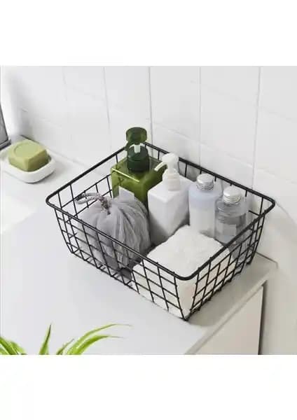 File Ev Çok Amaçlı Metal Banyo Organizeri Şık ve Dayanıklı Depolama Çözümü