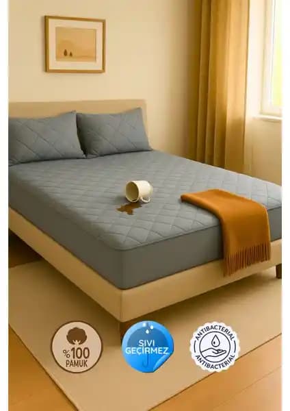 Formeya Pamukkale Renkli Alez Gri: Yüksek Kalite ve Fonksiyonellik Sunan Yatak Koruyucu