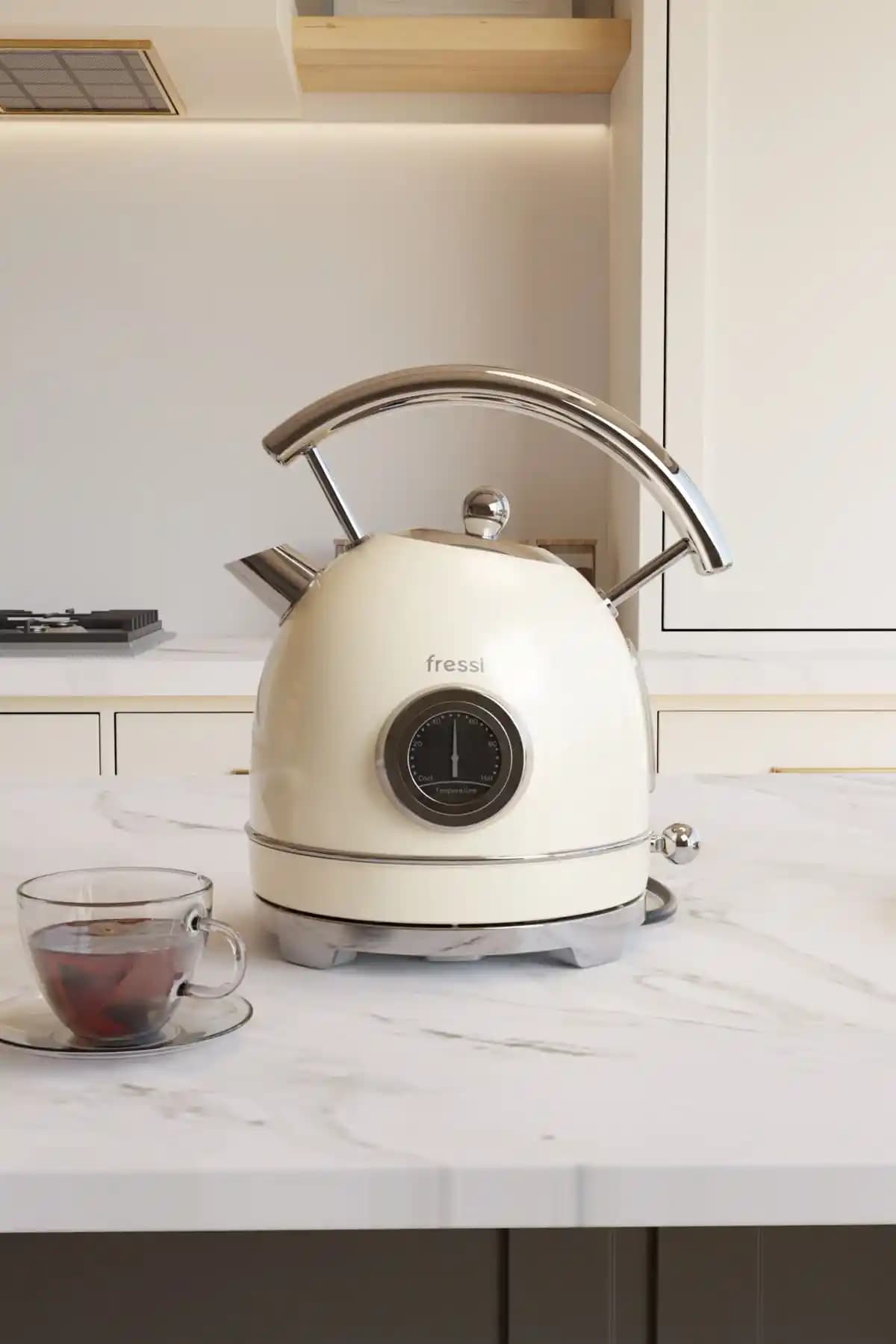 Fressi Isı Göstergeli Retro Kettle: Şık Tasarım ve Hızlı Performans Özellikleri
