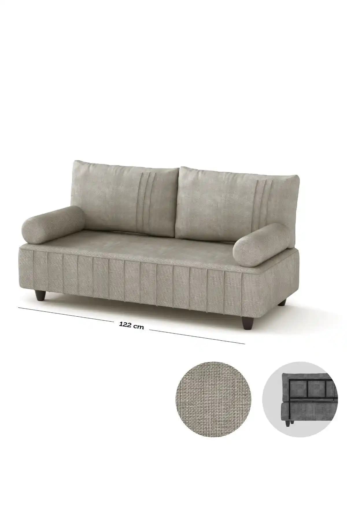 Gaga Mobilya Motmot İkili Kanepe Açık Gri Modern Tasarım ve Dayanıklı Malzeme Özellikleri