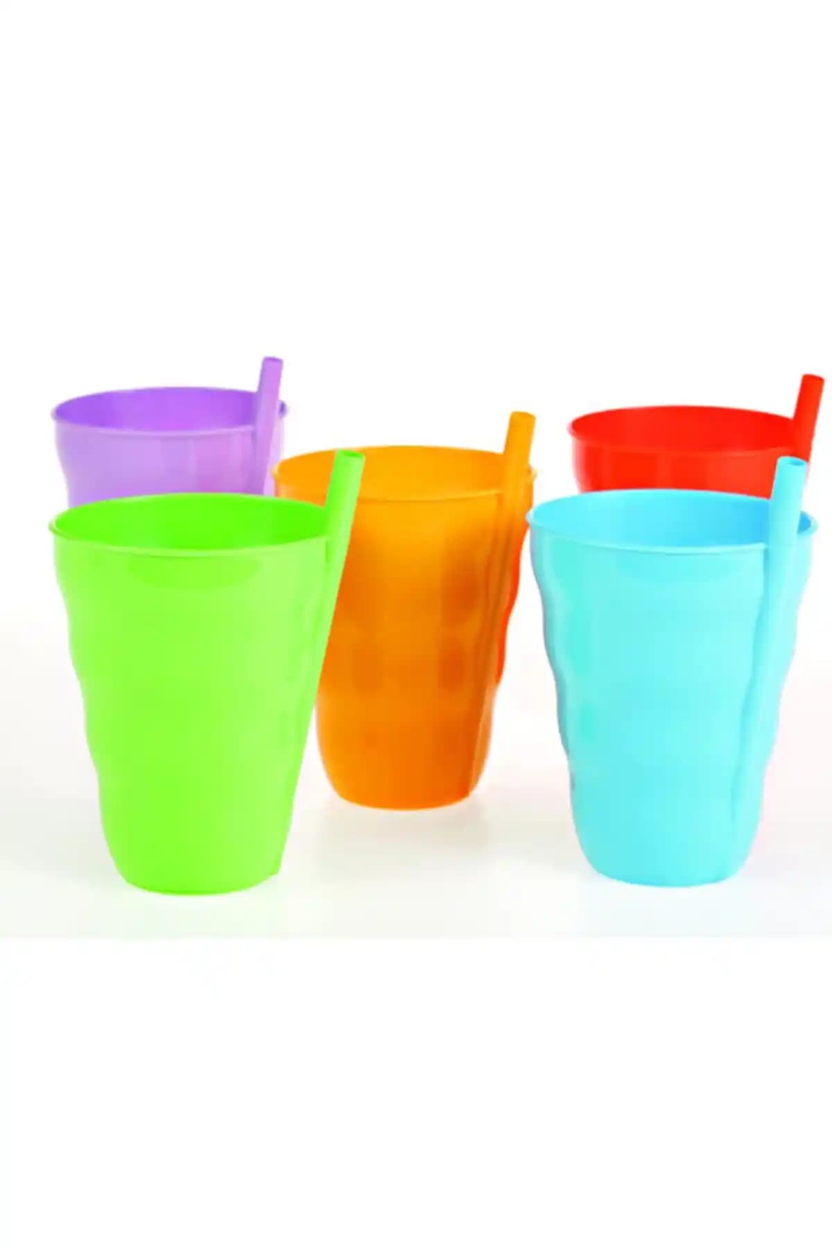 Genel Markalar 3'lü pipetli plastik bardak seti yüksek kaliteli ve şık tasarımıyla günlük ve özel etkinlikler için ideal