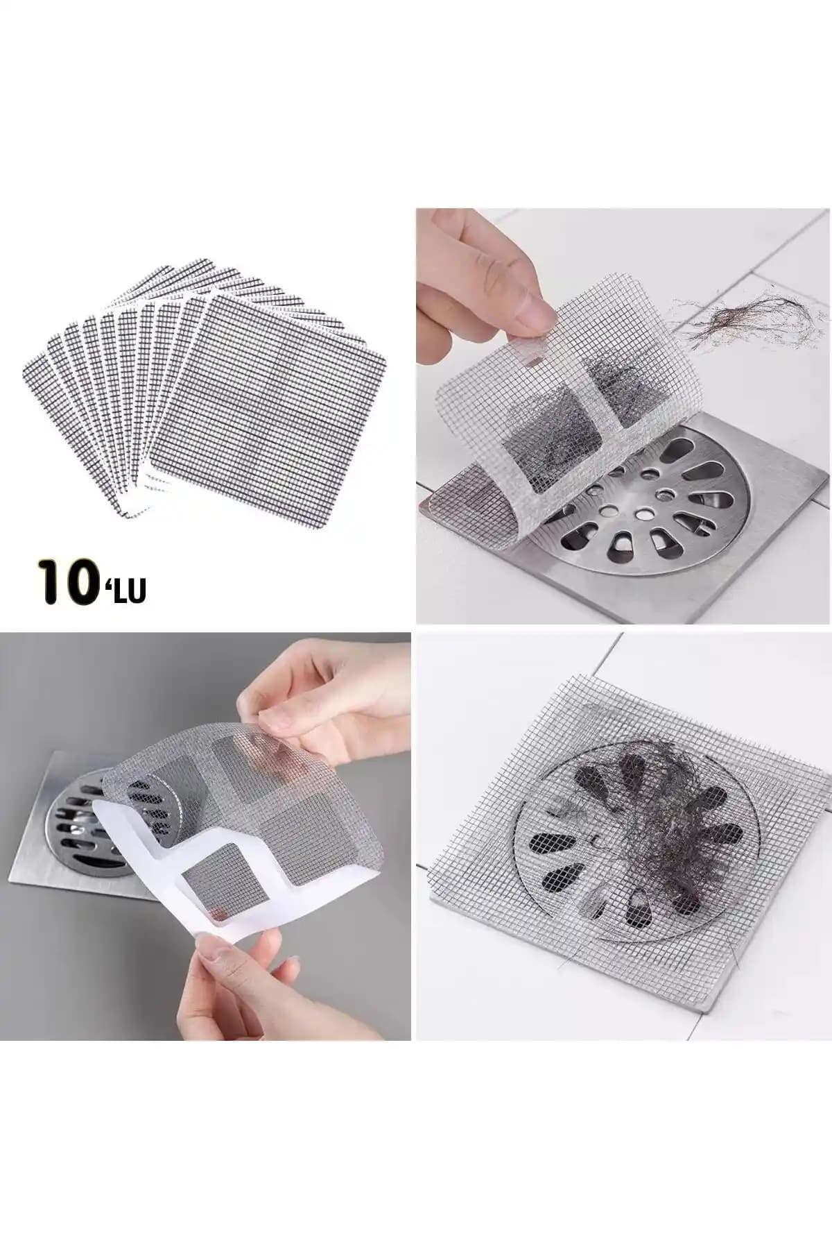 Genel Markalar Buffer® 10'lu Gider Filtresi ile Lavabo Hijyeni ve Koku Kontrolü