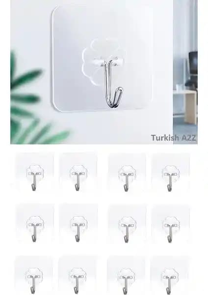 Greathings Kendinden Yapışkanlı Şeffaf Askılar Seti Ev Dekorasyonunda Pratik Çözümler