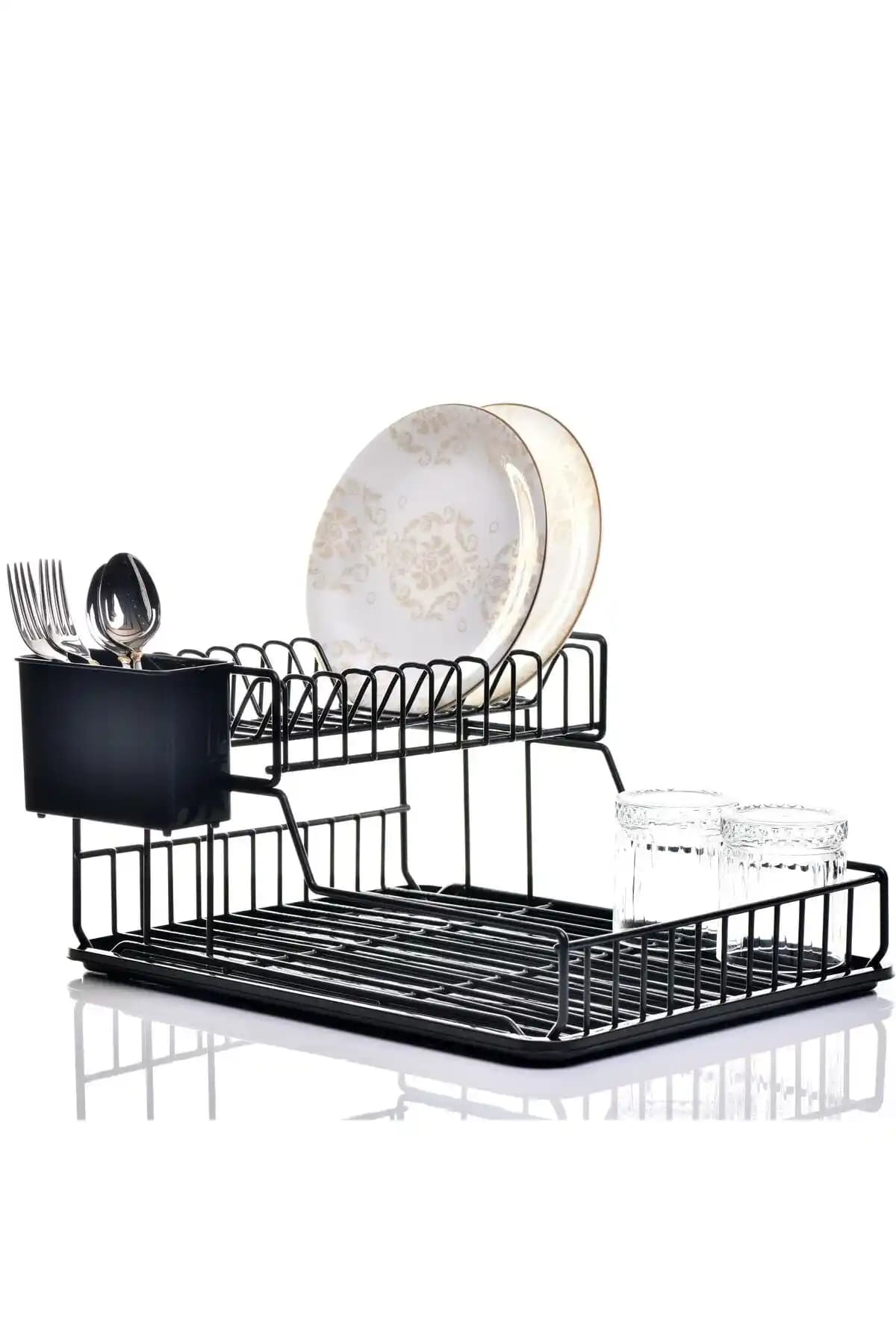 Hagen Ömür Boyu Paslanmaz İki Katlı Bulaşık Sepeti Modern ve Dayanıklı Mutfak Çözümü