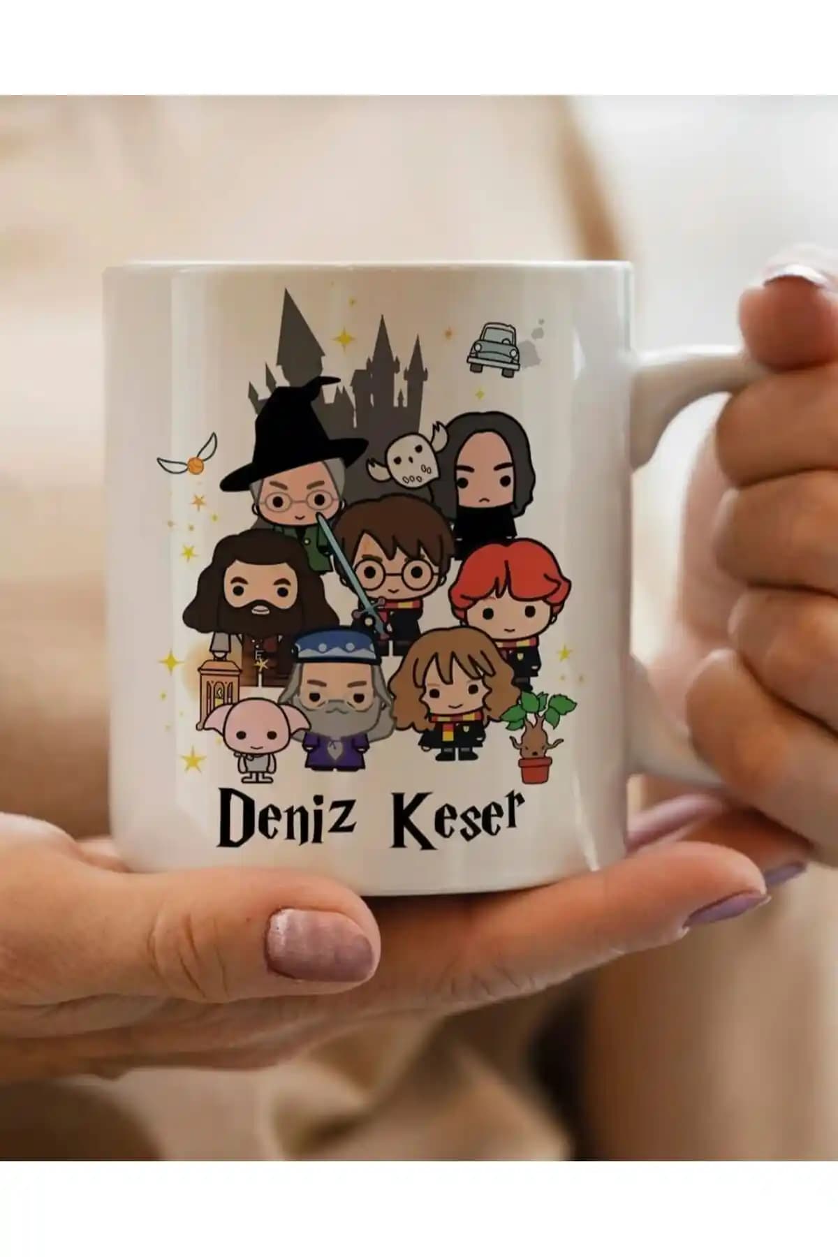 Harry Potter Temalı Kişiye Özel Doğum Günü Baskılı Porselen Kupa Bardak