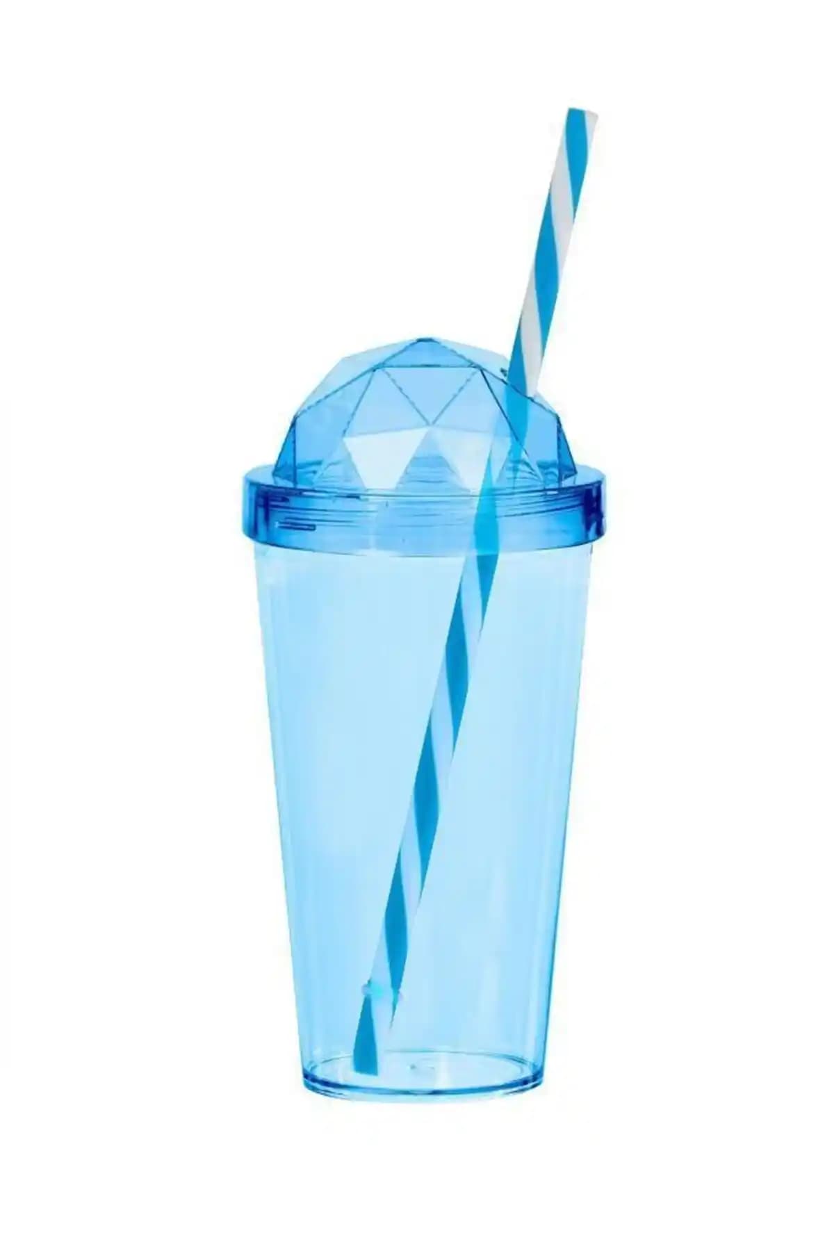 Herevin 660 cc Elmas Kapak Pipetli Bardak Renkli ve Pratik Kullanım İçin Uygun