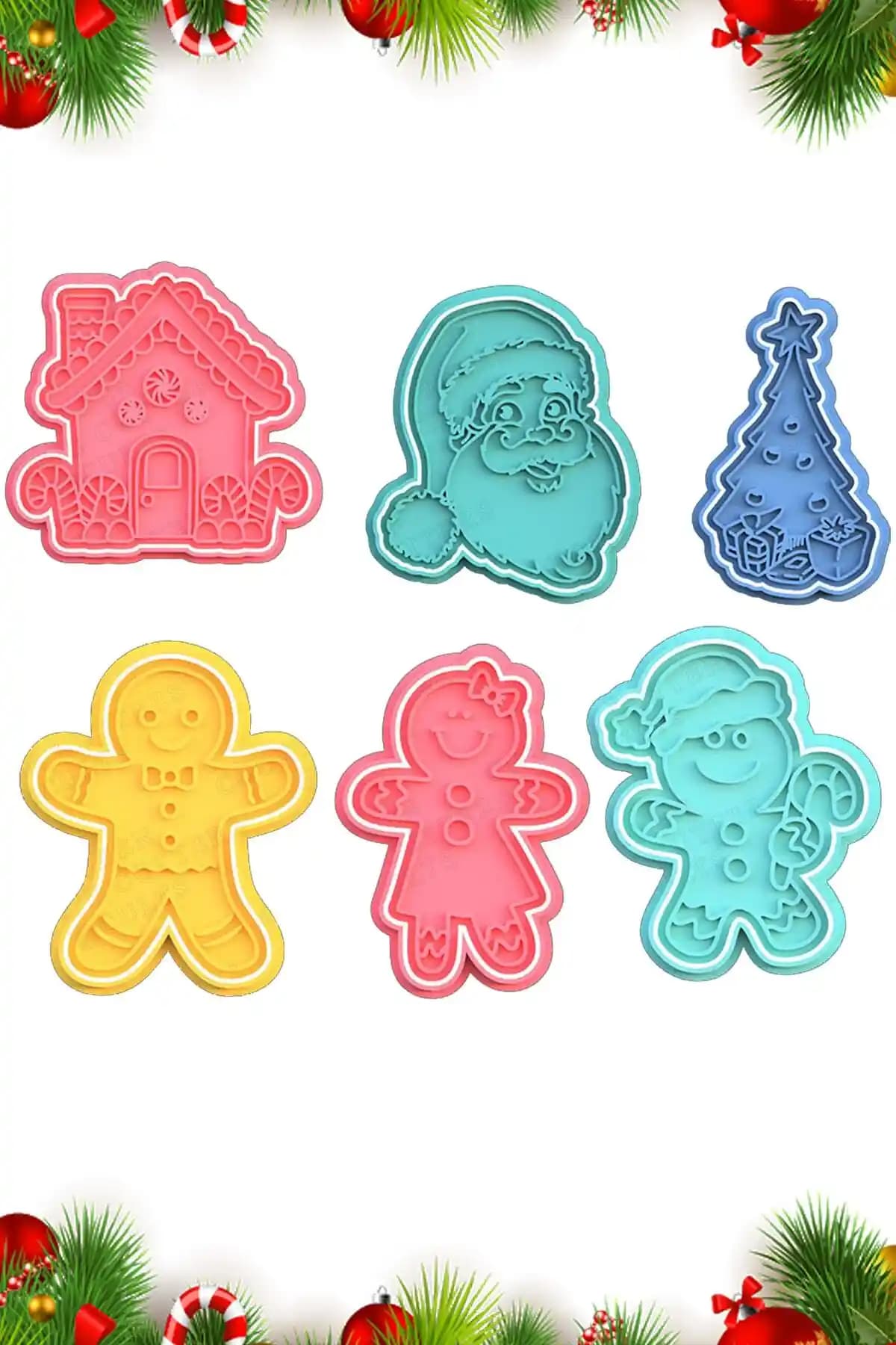 Hobist Christmas Yılbaşı Kurabiye Kalıbı: 6 Farklı Tasarım ile Yılbaşı Süslemeleri