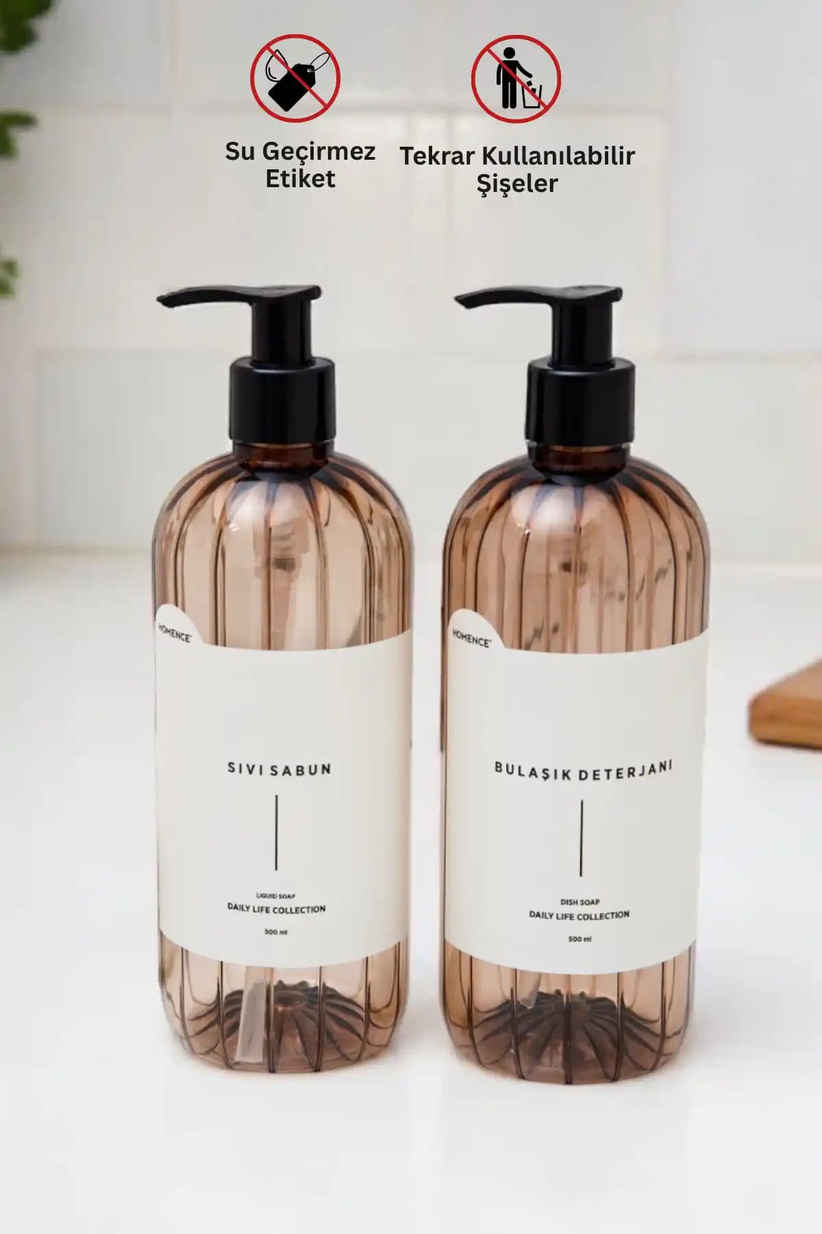 Homence 2'li Bulaşık Deterjanı ve Sıvı Sabun Seti Modern ve Şık Tasarım