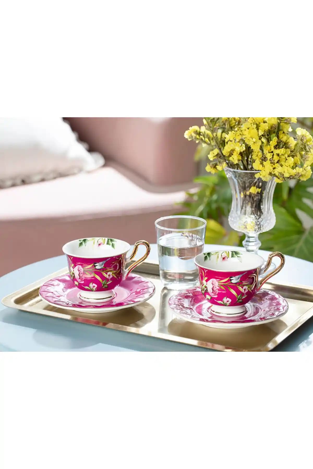 İngiliz Evi Vanilla Bone China 2'li Kahve Fincan Takımı Şık ve Dayanıklı Tasarım