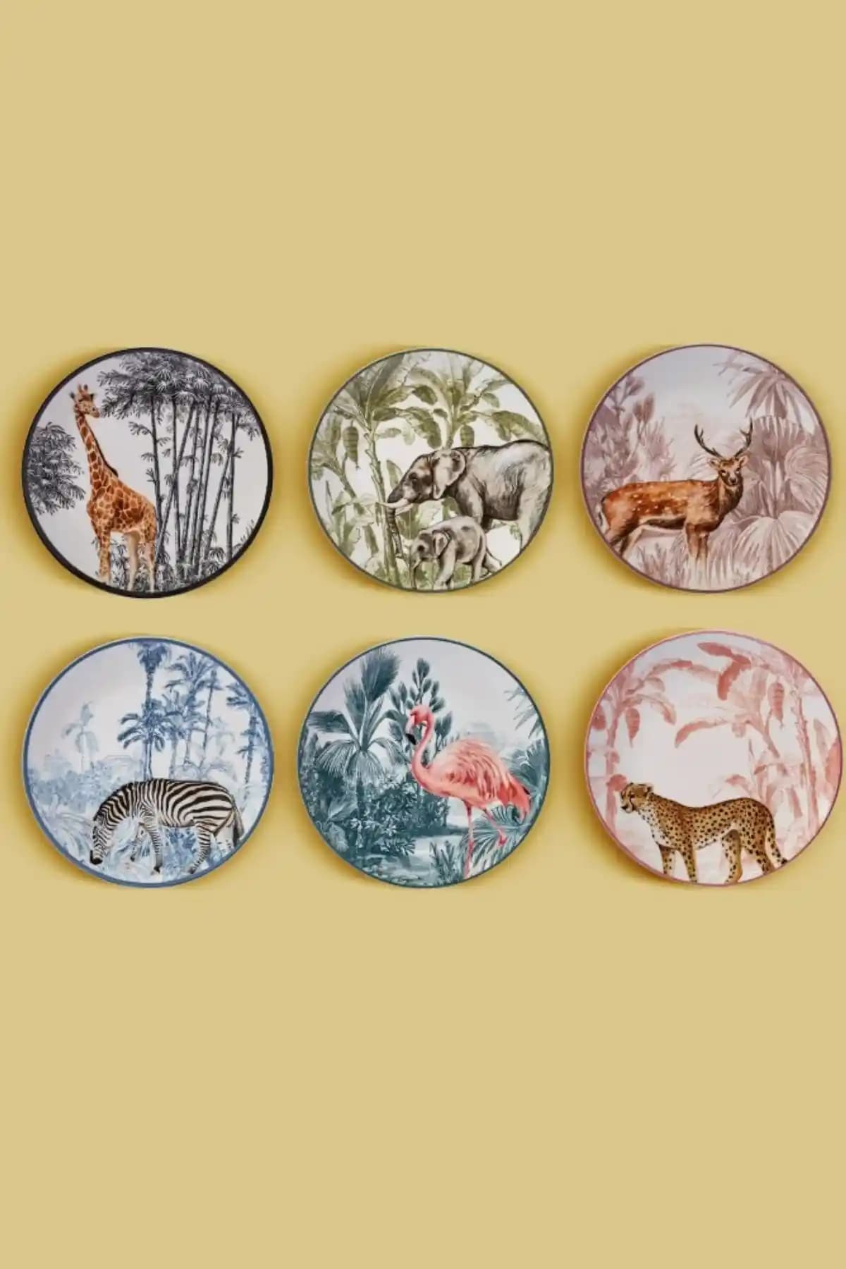 Karaca Jungle 6 Parça Pasta Takımı: Renkli ve Dayanıklı Seramik Seti