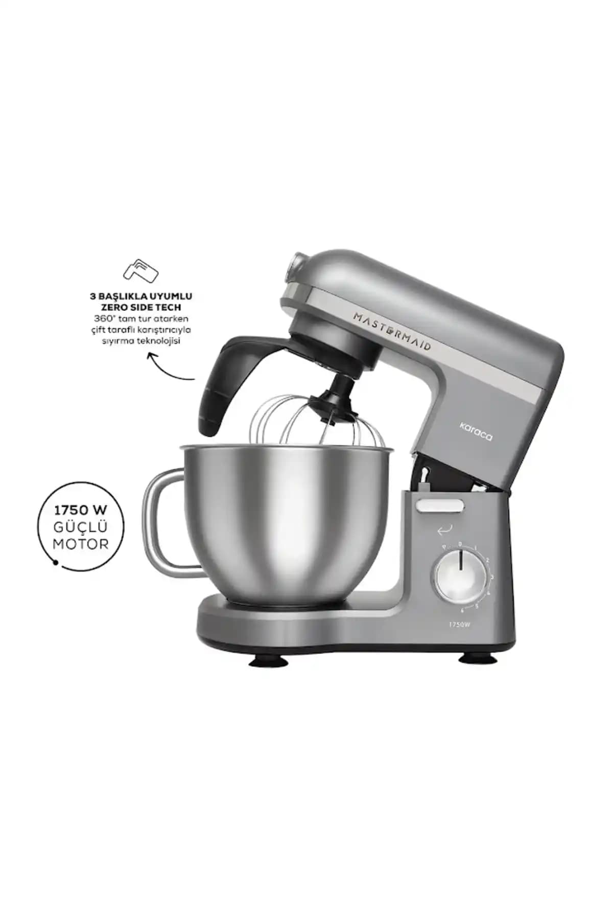 Karaca Mastermaid Chef Pro Çift Kollu Stand Mikser 1750 W Güçlü ve Dayanıklı Mutfak Aleti