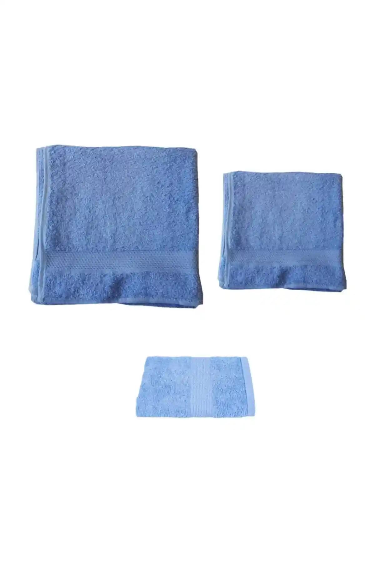 KARCAMP 3'lü Mavi Asker Temalı Banyo Havlusu Seti Pratik ve Estetik Tasarım