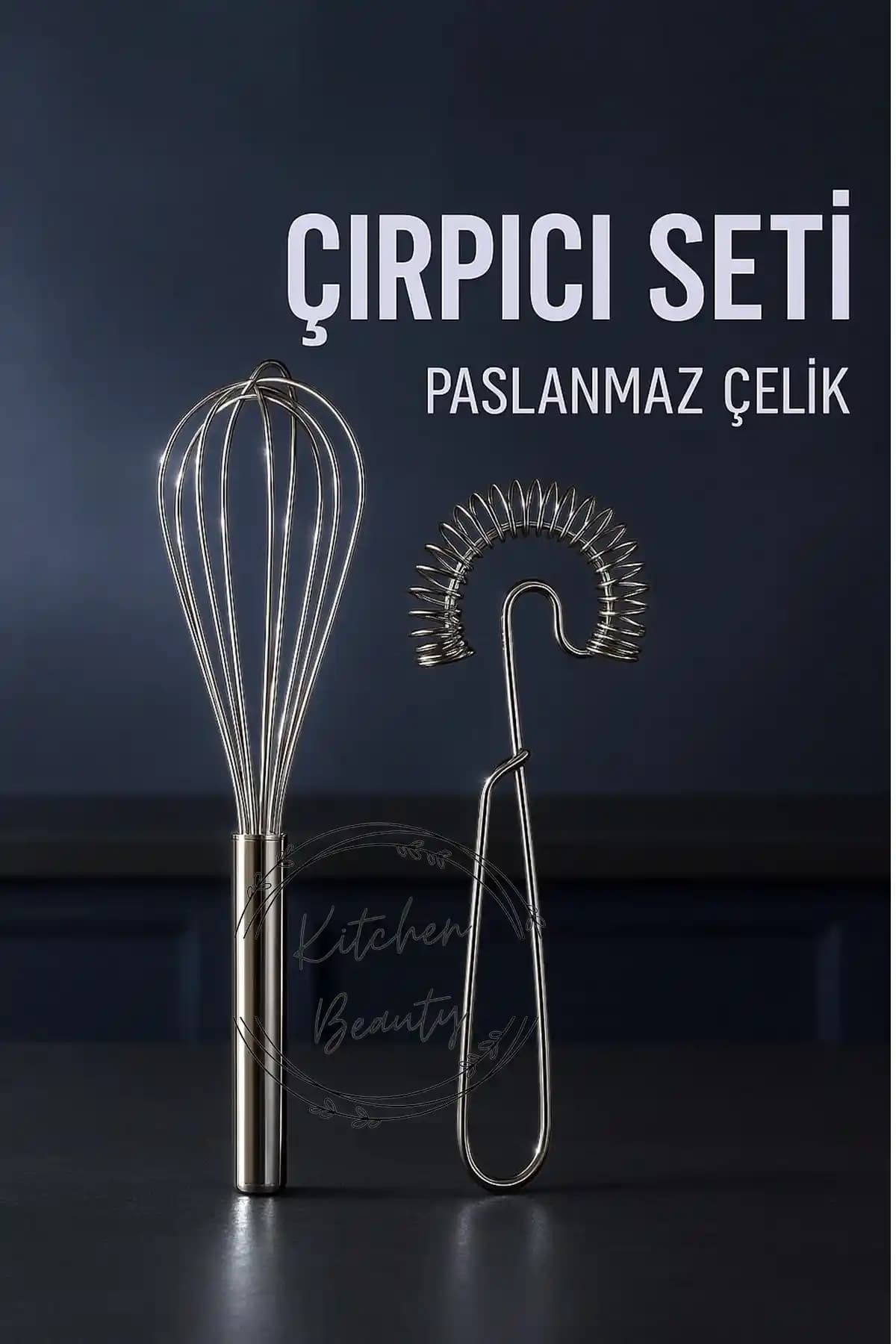 Kitchen Beauty 2'li Metal Çırpıcı Seti: Dayanıklı ve Pratik Mutfak Gereçleri