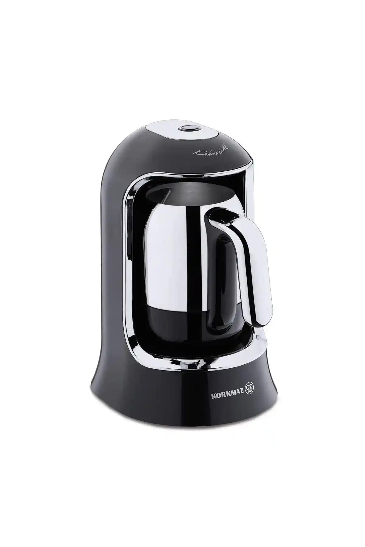 KORKMAZ SiyahKrom Otomatik Kahve Makinesi A860-07 ile Kahve Keyfinizi Yükseltin