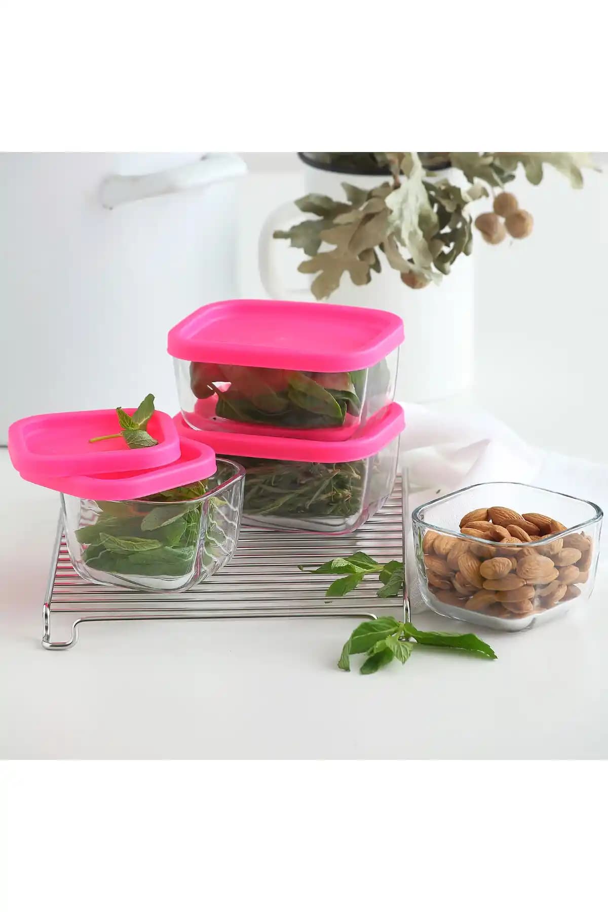 LAV Cube Cam Saklama Kabı Seti ile Mutfakta Pratik ve Şık Düzen Sağlayın