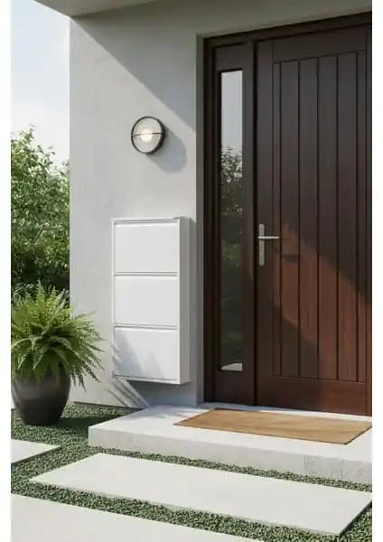 Liccia Metal Ayakkabılık 3 Lü Beyaz Modern ve Dayanıklı Depolama Çözümü