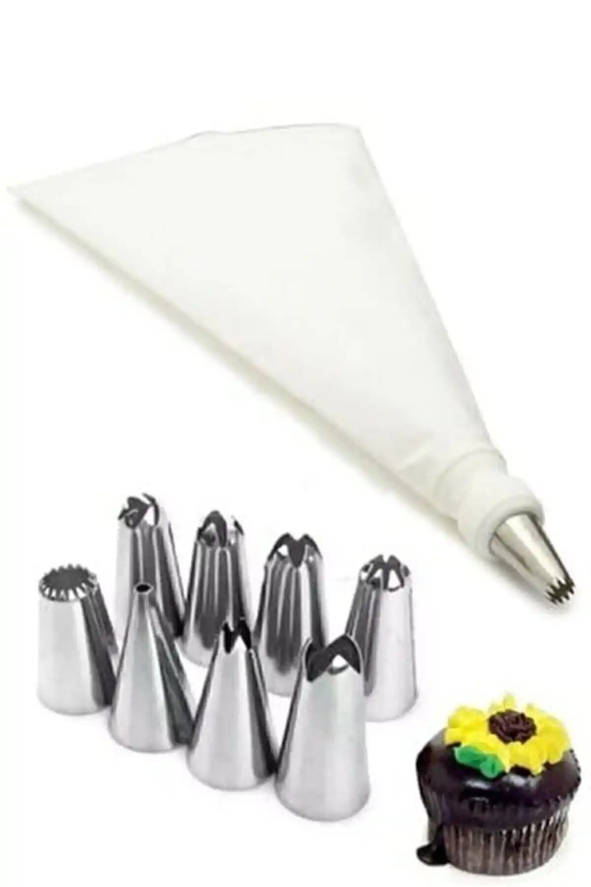 LinkaHome Metal 9 Duylu Krema Torbası Seti ile Profesyonel Pasta Süsleme Çözümleri