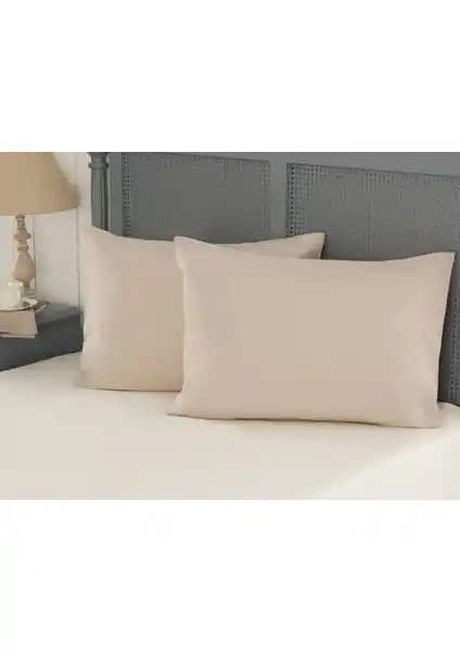 Madame Coco Manon %100 Pamuk Yastık Kılıfı Seti Taş Renk Şık ve Dayanıklı Tasarım
