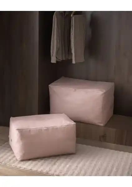 Madame Coco Pudra Renkli Çiçek Desenli 2'li Hurç Seti Ev ve Depolama İçin Uygun