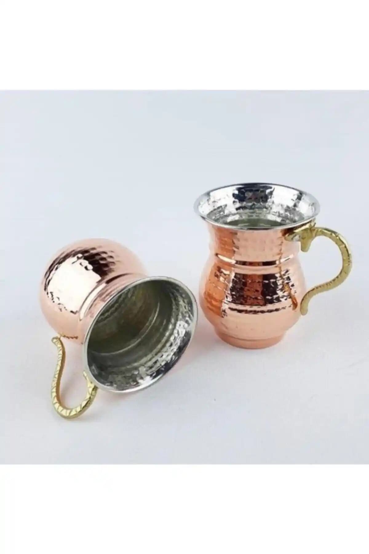 Maraton Bakır Kupa Bardak İkili Ayran Seti Estetik ve Dayanıklılık Sunar