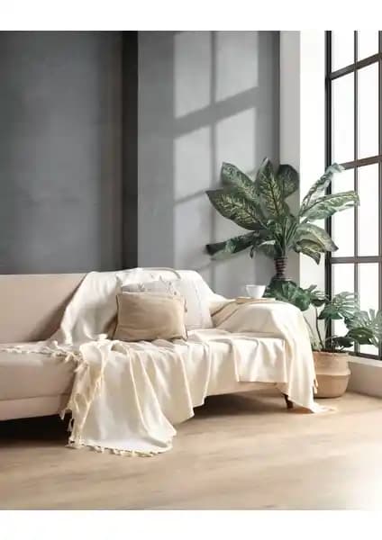 Miracolo Home Pamuklu Dekoratif Koltuk Örtüsü: Şık ve Dayanıklı Ev Dekorasyon Ürünü