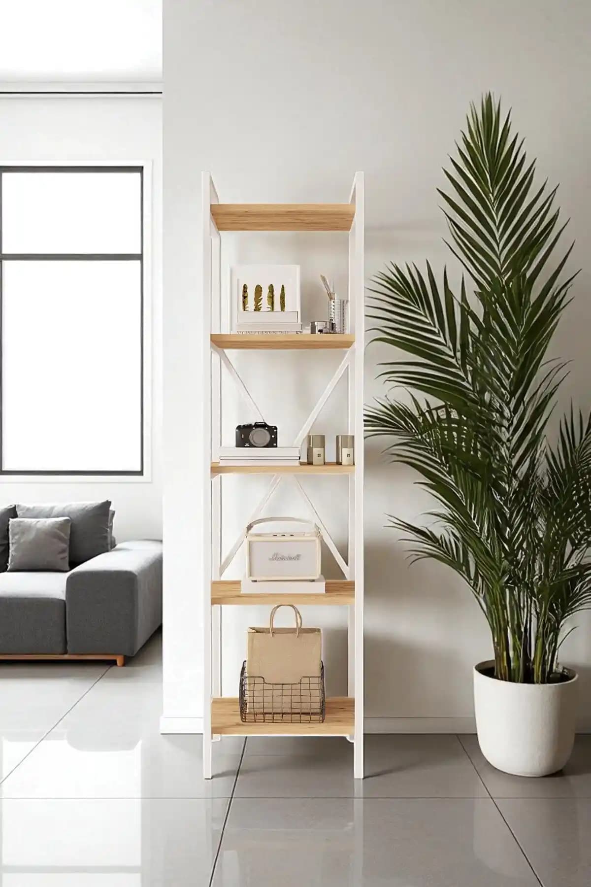 Mobitopya Nilamu Çam Kitaplık: Modern ve Dayanıklı Ofis ve Ev Dekorasyonu İçin Tasarım