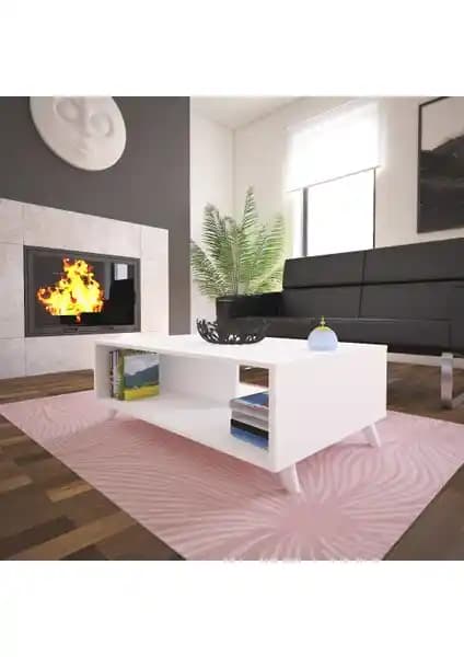 Nur Mobilya Lina Orta Sehpa Beyaz: Şık ve Dayanıklı Modern Tasarım