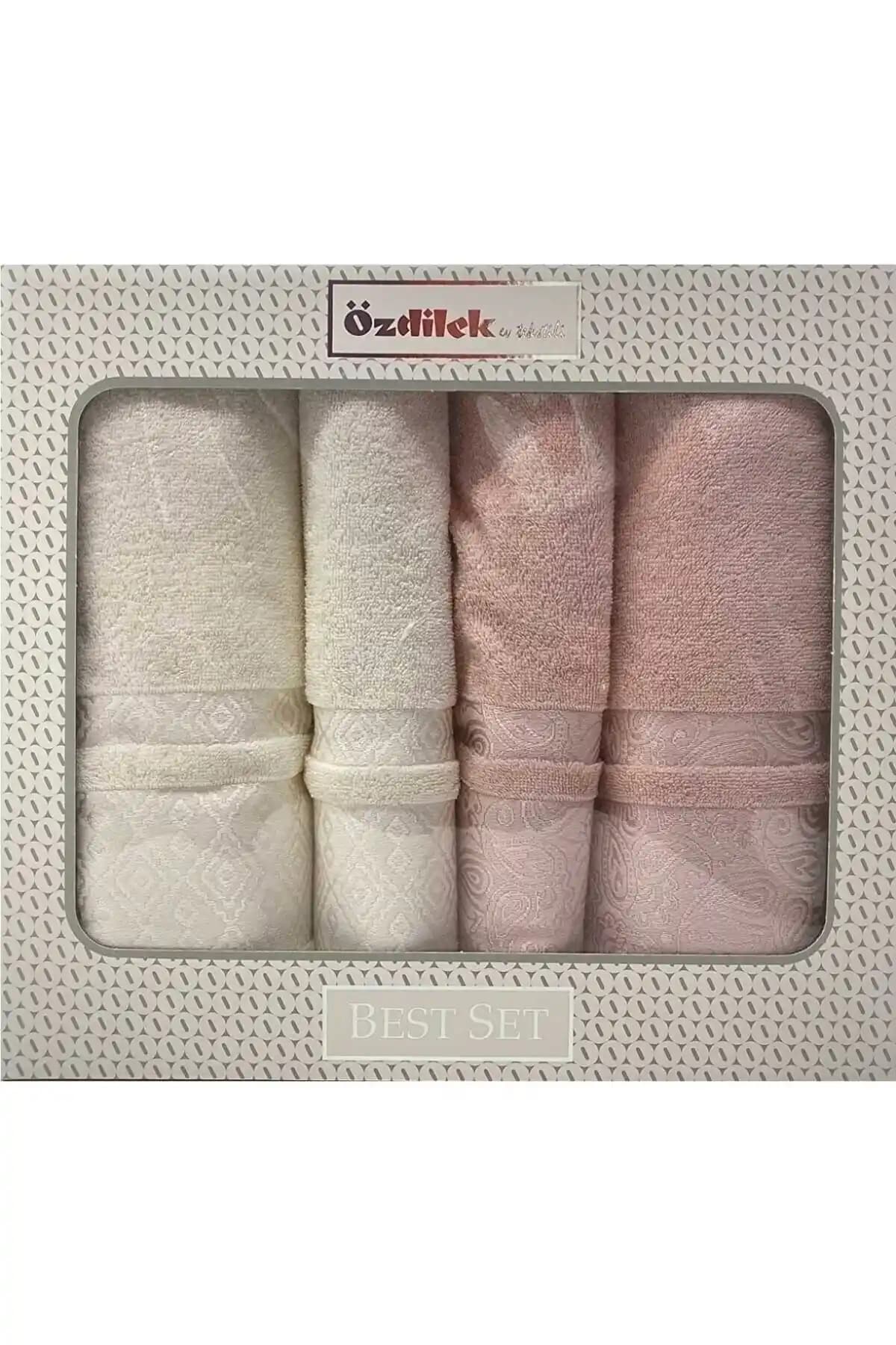 Özdilek Dory Best Set Hamam Takımı Pudra Krem Renkli Yüksek Kalite ve Şıklık