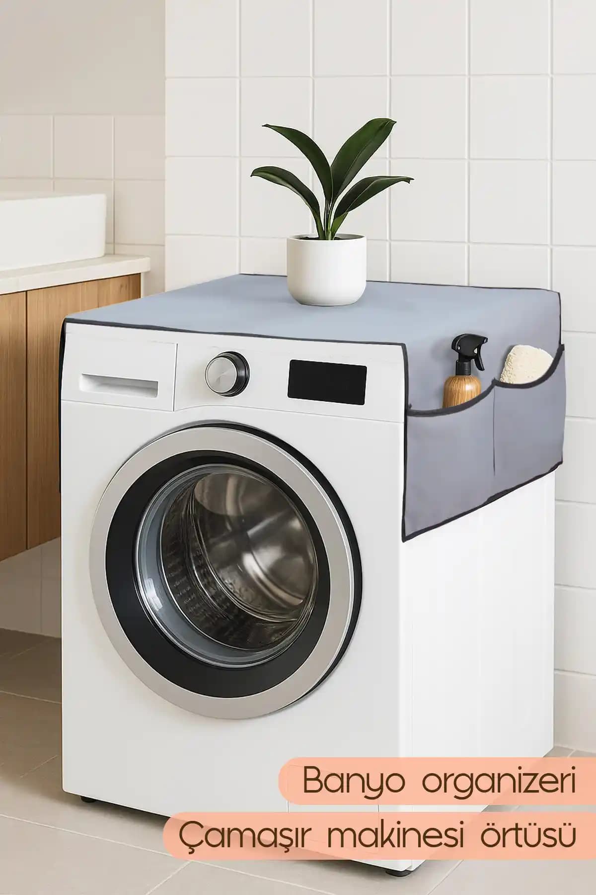 Palm Design Çok Amaçlı Çamaşır Makinesi ve Buzdolabı Örtüsü Koruma ve Düzenleme Çözümü