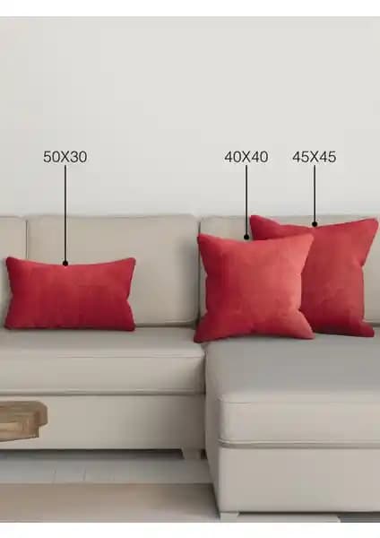 Perle Home Günlük Serisi Gelincik Renkli Yastık Kılıfı Estetik ve Dayanıklı Ev Dekorasyonu Ürünü