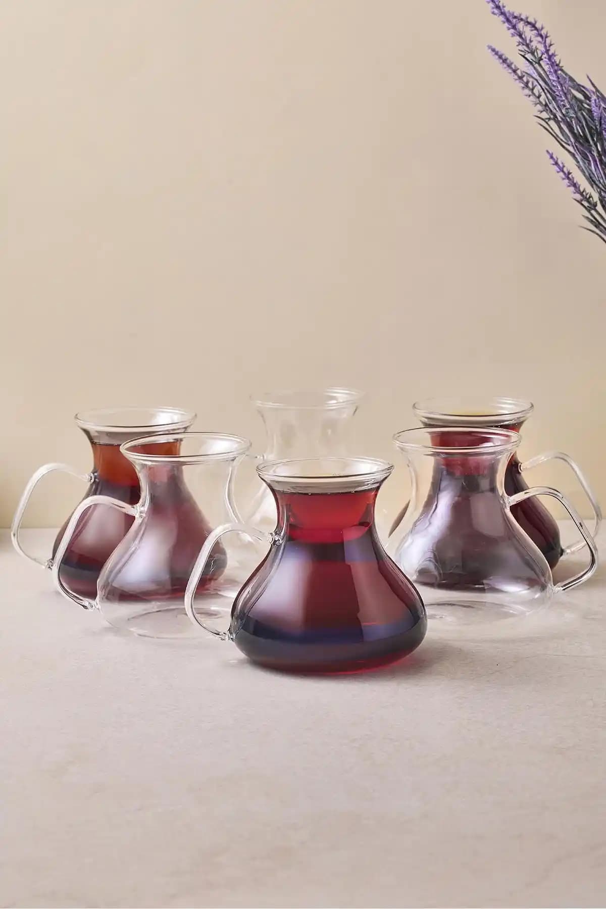 Perotti Ehl-i Keyf 6'lı Borosilikat Cam Çay Bardağı Seti Estetik ve Dayanıklı Tasarım