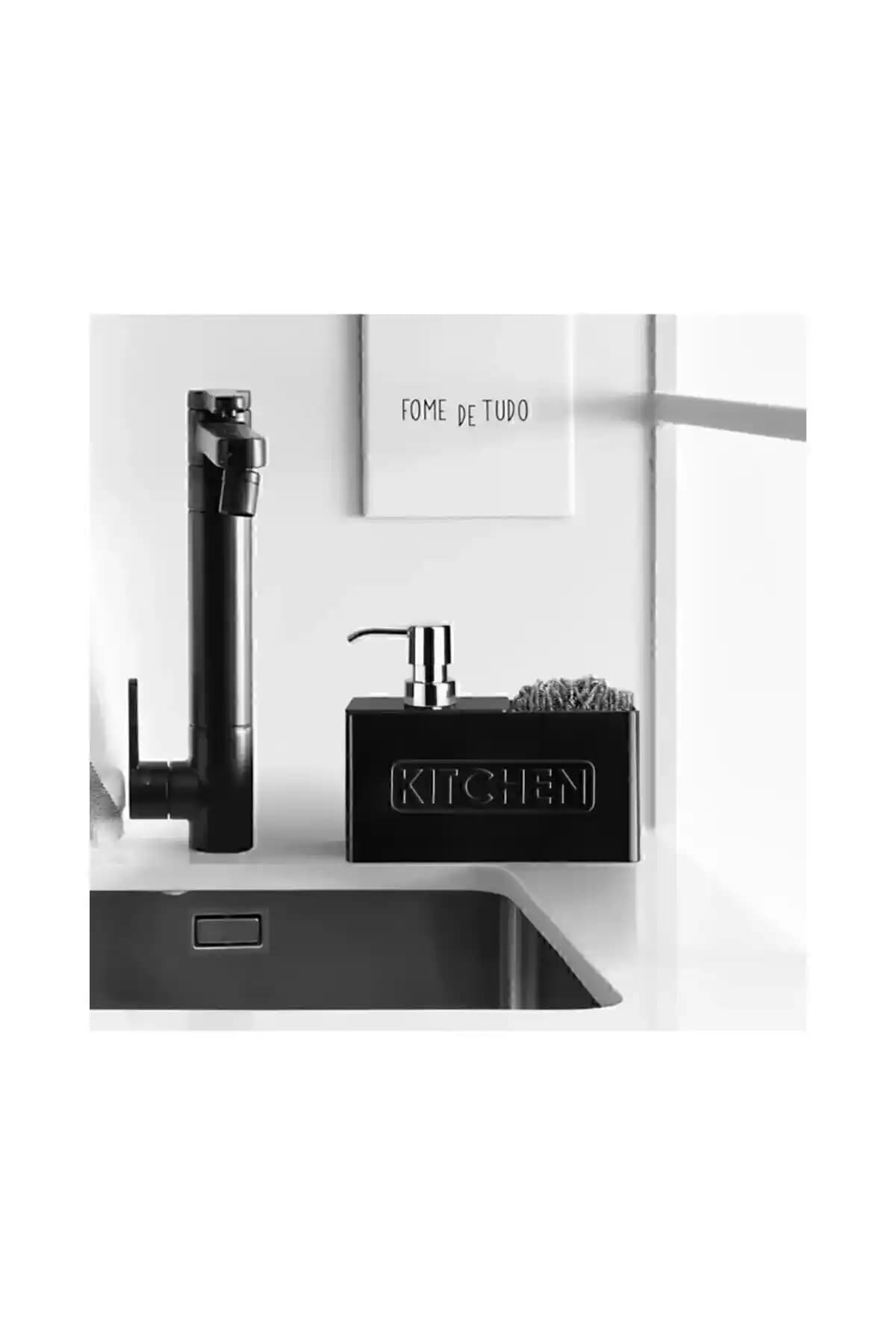 Perotti Kitchen Siyah Sıvı Sabunluk: Modern ve Şık Mutfak ve Banyo Aksesuarı