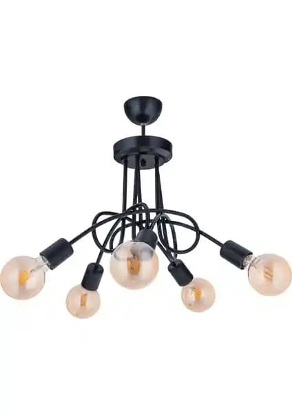 Polat Ay<dı>nlatma Silim 5'li Avize: Modern ve Endüstriyel Tasarımın Şıklığıyla İç Mekanlara Zarafet