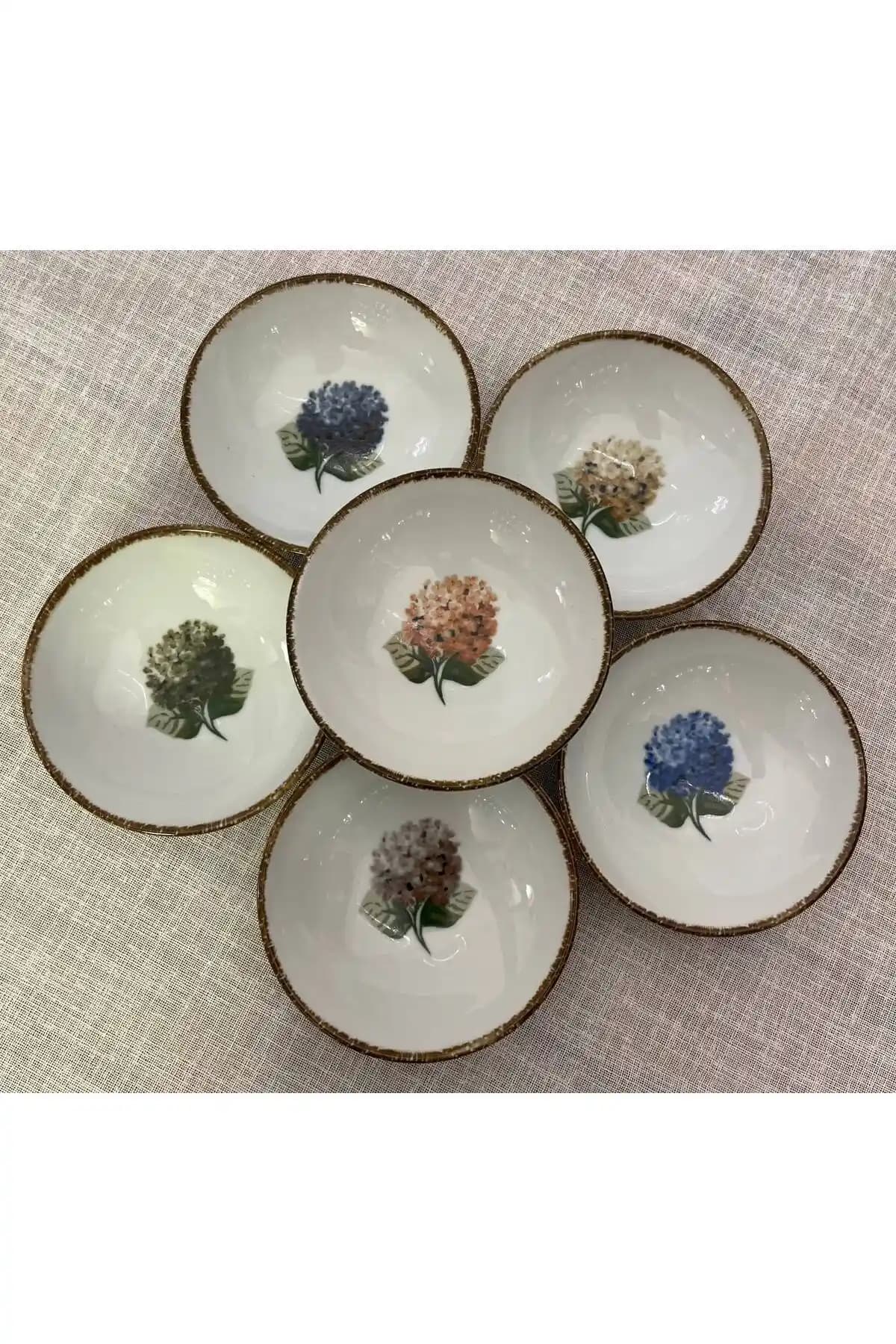 Porland Ortanca 6 Kişilik 10cm Porselen Kase Seti Şık ve Dayanıklı Mutfak Aksesuarı