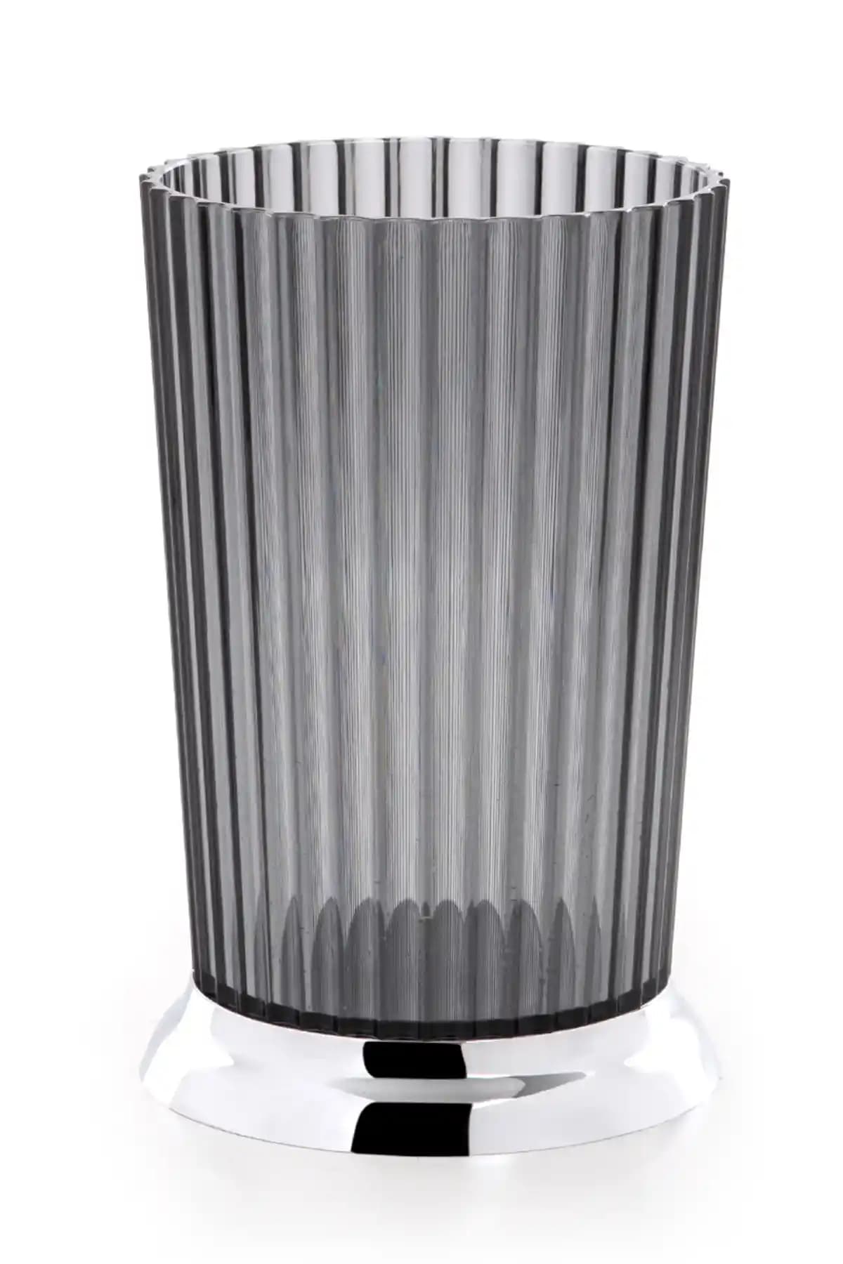 Prima Nova Nely Diş Fırçalık Şeffaf Siyah Modern Tasarım ve Dayanıklılık