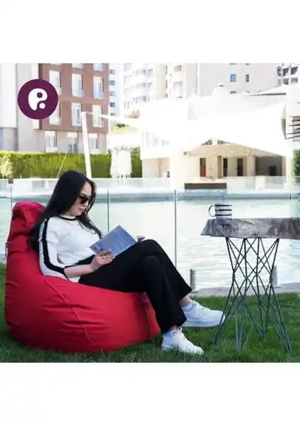 Pufumo Damla Armut Koltuk Kırmızı Modern Tasarım ve Dayanıklılık Özellikleri