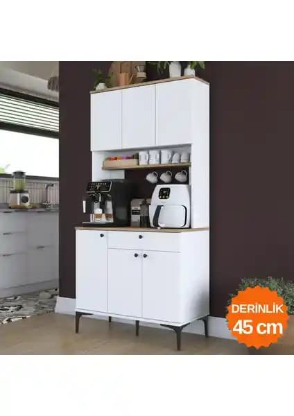 Rani JE196 Çok Amaçlı Dolap: Modern ve Dayanıklı Mutfak Çözümü 90,2 cm genişlikte