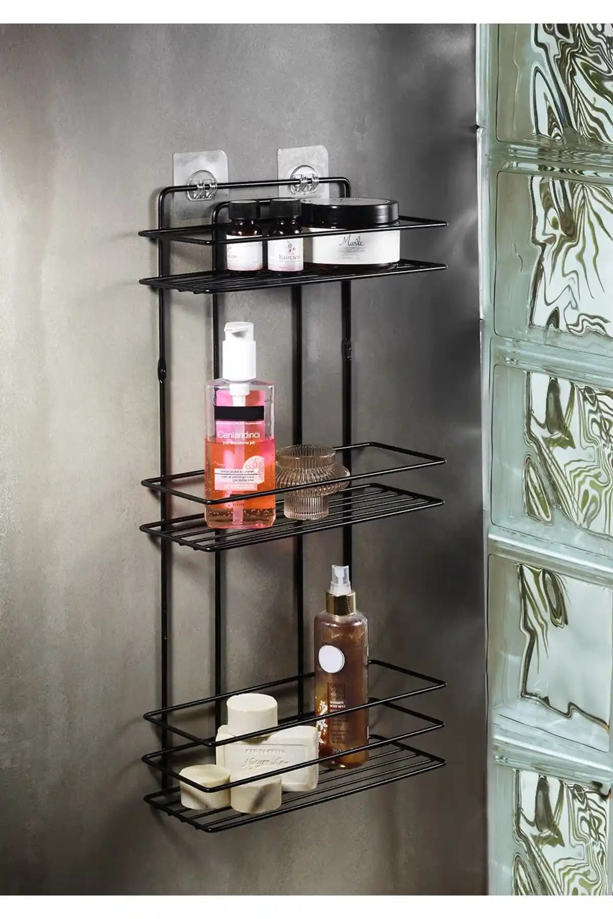 Sas Haus 3 Katlı Siyah Banyo Rafı Modern ve Dayanıklı Tasarım Özellikleri