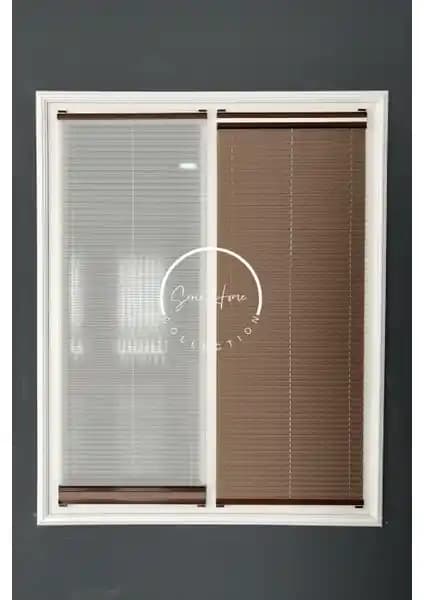 Serin Home Collection Kahverengi Gece Gündüz Katlanabilir Plise Perde Modern ve Fonksiyonel Tasarım