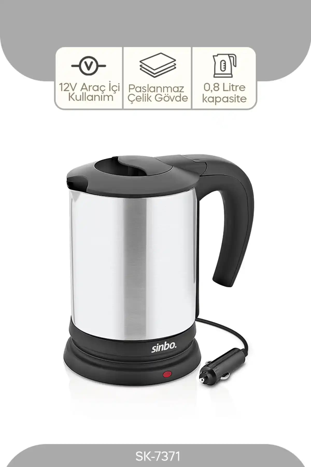 Sinbo SK-7371 Araç İçi Su Isıtıcıları: Güvenli ve Pratik Kullanım İçin Uygun Model
