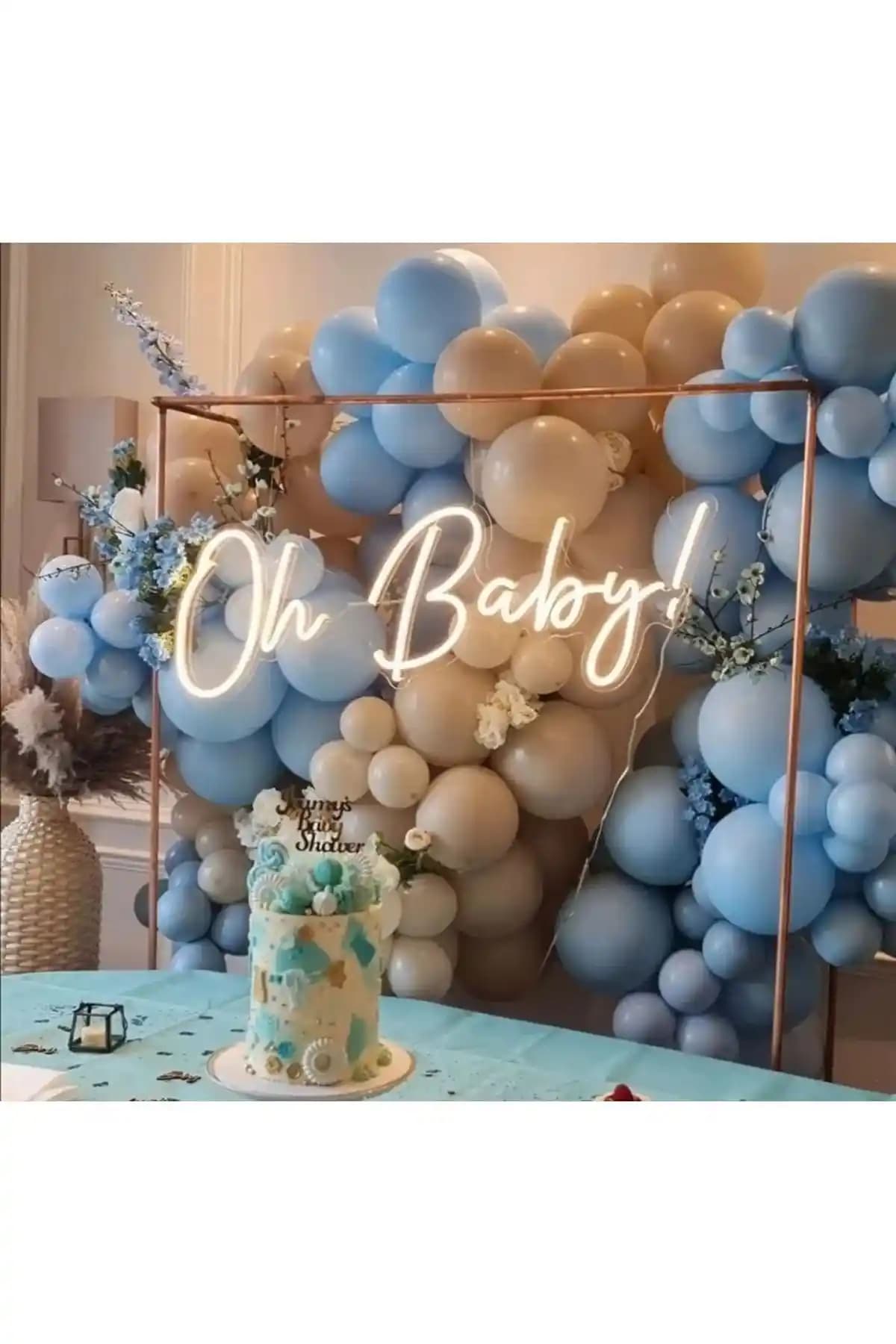 SMİLE CONCEPT Oh Baby Neon LED Duvar Yazısı Modern ve Enerjik Mekân Dekorasyonu İçin