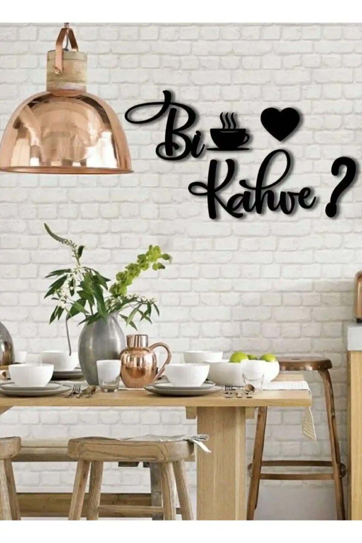 SoftClass Bi Kahve Duvar Dekorasyon Yazısı Modern ve Şık Tasarım Özellikleriyle