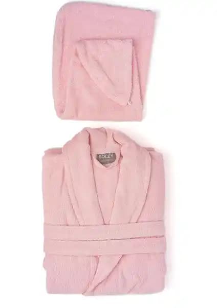 Soley Mayda Kadın Bornoz Seti Yüksek Kalite ve Şıklık Sunan Pamuklu Tasarım
